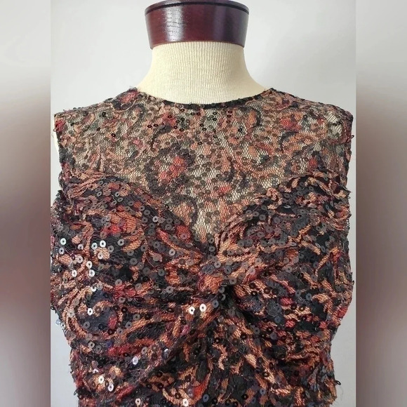 David Meister sequined midi dress size  4. - Picture 2 of 9